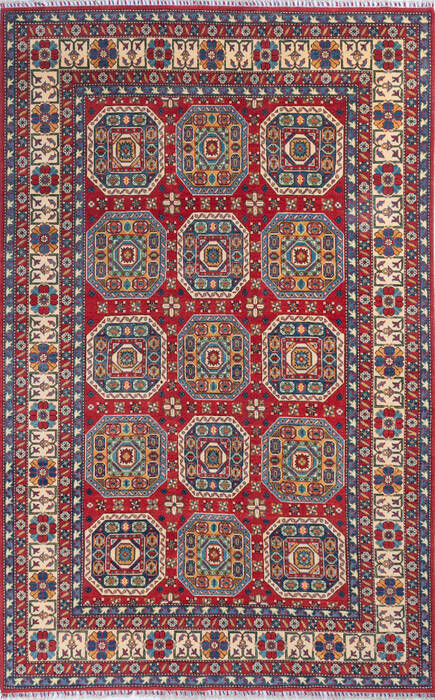 Kazak Red Hand Knotted 67 X 104 Area Rug 700-145496 Image 0