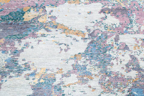 Modern Multicolor Hand Knotted 59 X 86 Area Rug 700-145497 Image 3