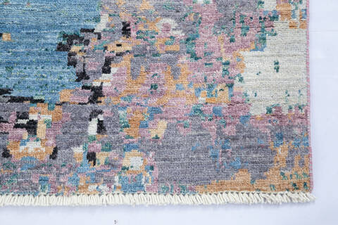 Modern Multicolor Hand Knotted 59 X 86 Area Rug 700-145497 Image 4