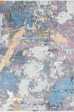 Modern Multicolor Hand Knotted 5'9" X 8'6"  Area Rug 700-145497