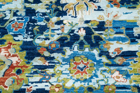 Modern Blue Hand Knotted 59 X 80 Area Rug 700-145502 Image 3