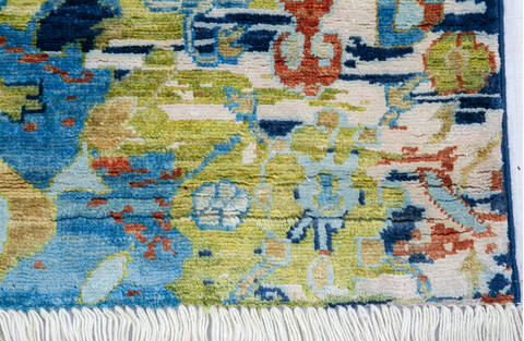 Modern Blue Hand Knotted 59 X 80 Area Rug 700-145502 Image 4