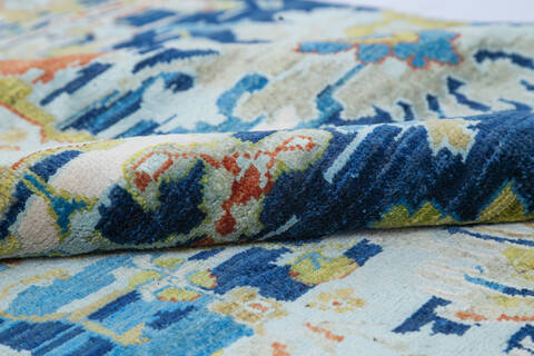 Modern Blue Hand Knotted 59 X 80 Area Rug 700-145502 Image 5