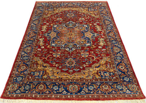 Chobi Red Hand Knotted 57 X 80 Area Rug 700-145506 Image 1