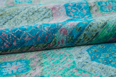 Chobi Green Hand Knotted 57 X 710 Area Rug 700-145508 Image 5