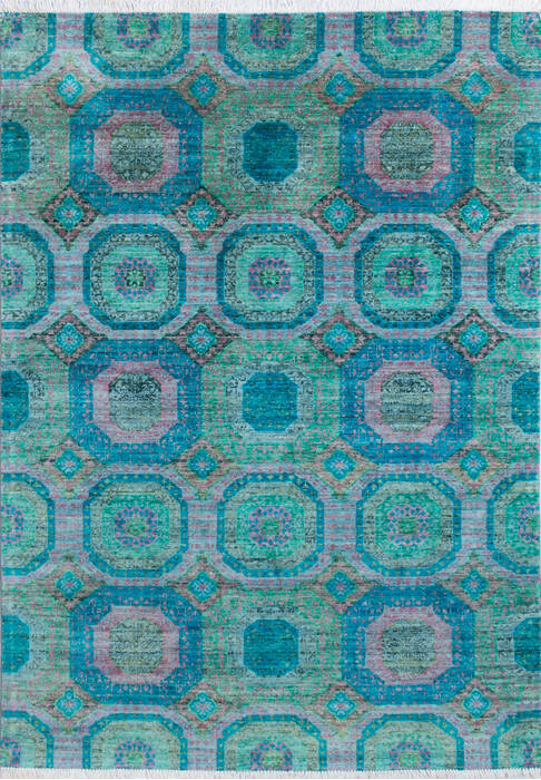 Chobi Green Hand Knotted 57 X 710 Area Rug 700-145508 Image 0