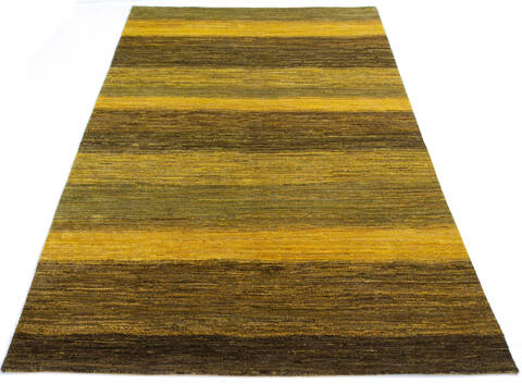 Gabbeh Yellow Hand Knotted 60 X 95 Area Rug 700-145510 Image 1