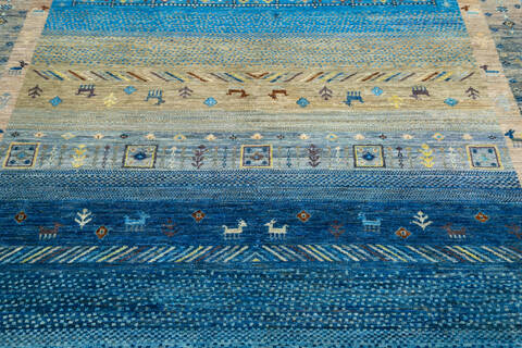 Chobi Blue Hand Knotted 62 X 91 Area Rug 700-145511 Image 3