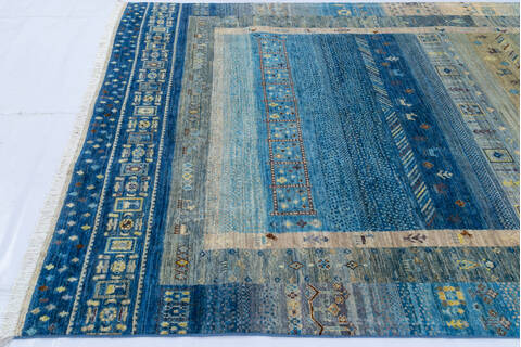 Chobi Blue Hand Knotted 62 X 91 Area Rug 700-145511 Image 5