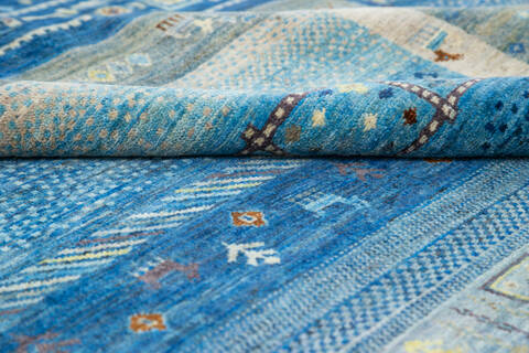 Chobi Blue Hand Knotted 62 X 91 Area Rug 700-145511 Image 6