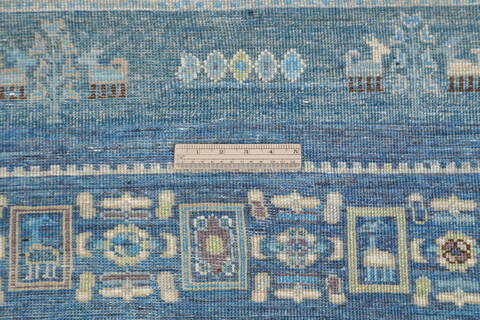 Chobi Blue Hand Knotted 62 X 91 Area Rug 700-145511 Image 7