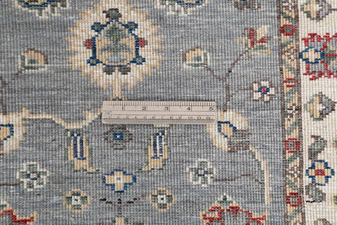 Chobi Grey Runner Hand Knotted 22 X 60 Area Rug 700-145513 Image 6