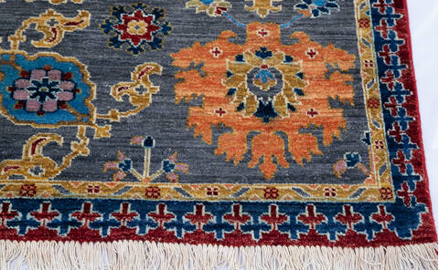 Chobi Grey Hand Knotted 40 X 60 Area Rug 700-145517 Image 4