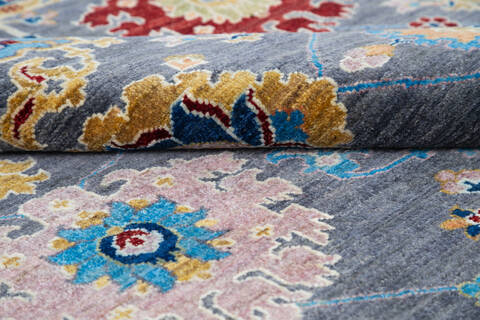 Chobi Grey Hand Knotted 40 X 60 Area Rug 700-145517 Image 5