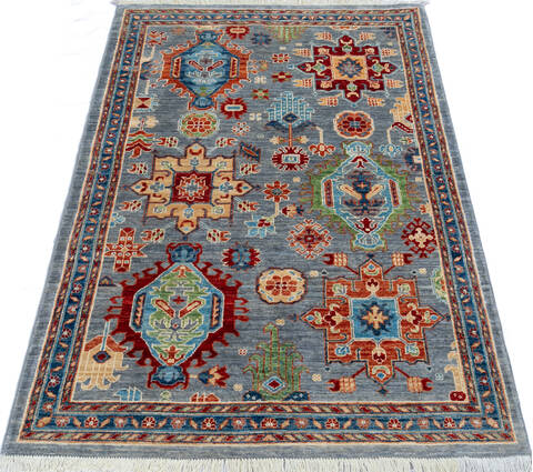 Chobi Grey Hand Knotted 40 X 61 Area Rug 700-145518 Image 1