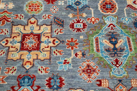 Chobi Grey Hand Knotted 40 X 61 Area Rug 700-145518 Image 3