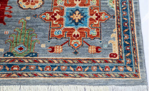 Chobi Grey Hand Knotted 40 X 61 Area Rug 700-145518 Image 4