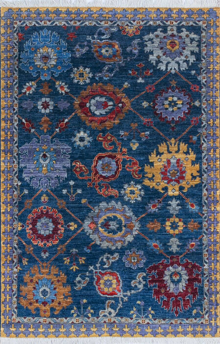 Chobi Blue Hand Knotted 40 X 511 Area Rug 700-145520 Image 0
