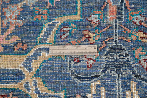 Chobi Blue Hand Knotted 710 X 98 Area Rug 700-145523 Image 7