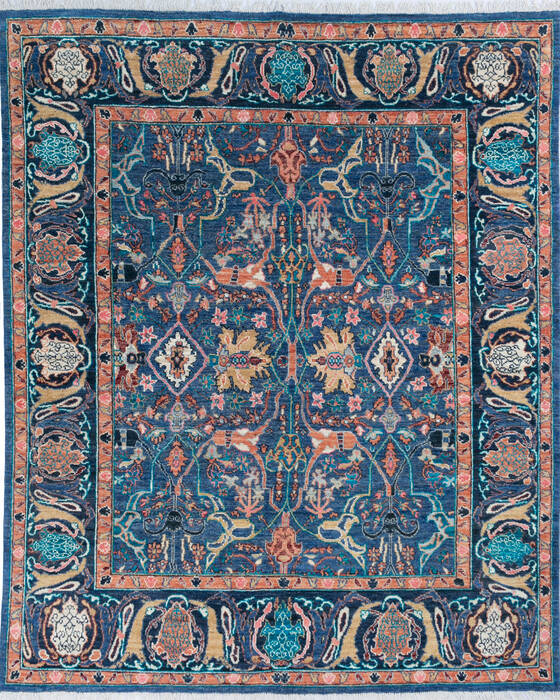 Chobi Blue Hand Knotted 710 X 98 Area Rug 700-145523 Image 0