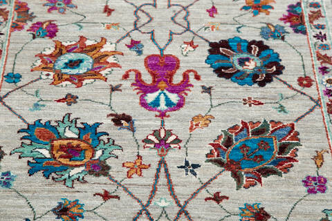 Chobi White Runner Hand Knotted 29 X 107 Area Rug 700-145526 Image 3