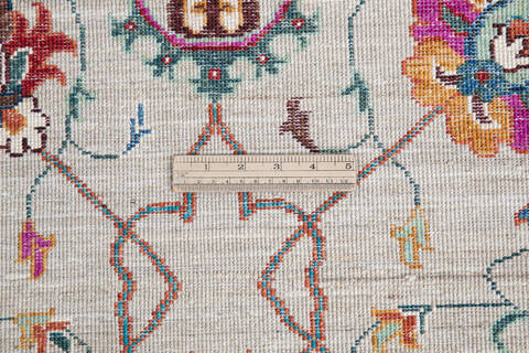 Chobi White Runner Hand Knotted 29 X 107 Area Rug 700-145526 Image 6