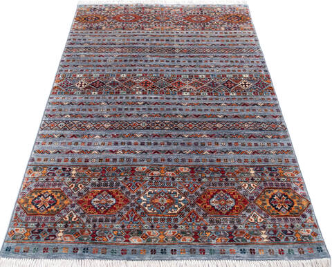 Chobi Grey Hand Knotted 41 X 62 Area Rug 700-145527 Image 1