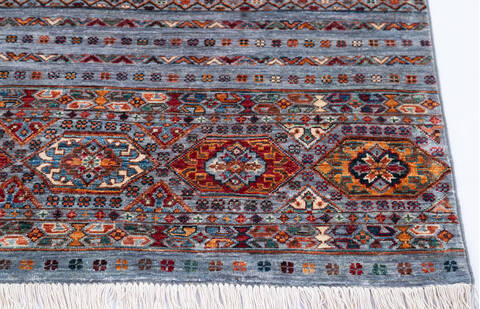 Chobi Grey Hand Knotted 41 X 62 Area Rug 700-145527 Image 4