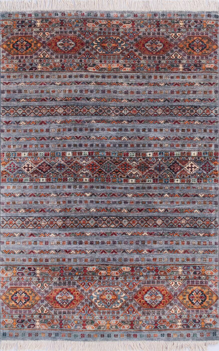 Chobi Grey Hand Knotted 41 X 62 Area Rug 700-145527 Image 0