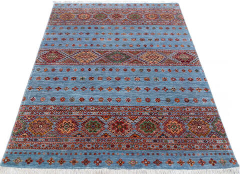 Chobi Blue Hand Knotted 58 X 81 Area Rug 700-145533 Image 1