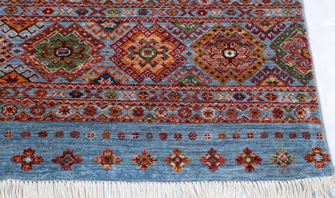 Chobi Blue Hand Knotted 58 X 81 Area Rug 700-145533 Image 4