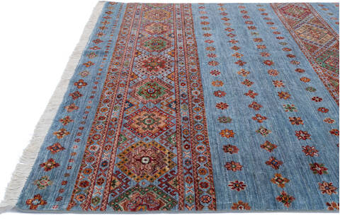 Chobi Blue Hand Knotted 58 X 81 Area Rug 700-145533 Image 5