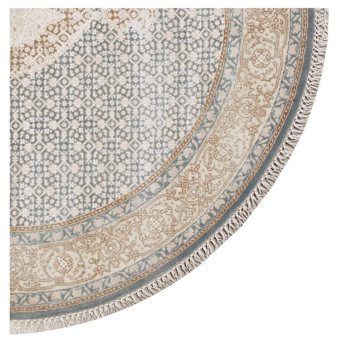 Mahi Blue Round Hand Knotted 62 X 62 Area Rug 902-145540 Image 1