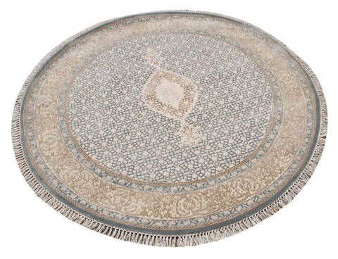 Mahi Blue Round Hand Knotted 62 X 62 Area Rug 902-145540 Image 2