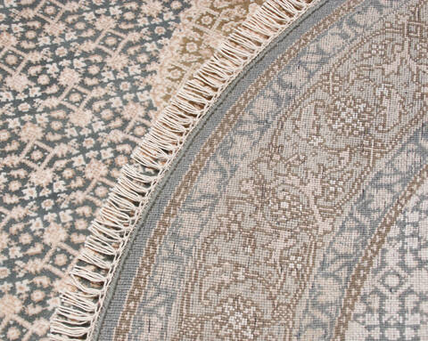 Mahi Blue Round Hand Knotted 62 X 62 Area Rug 902-145540 Image 3