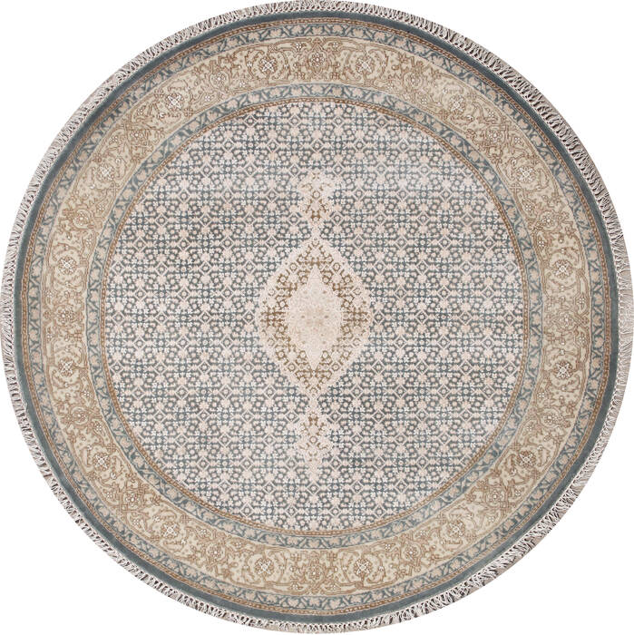 Mahi Blue Round Hand Knotted 62 X 62 Area Rug 902-145540 Image 0