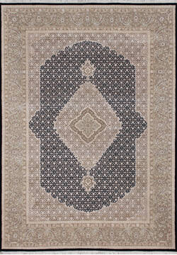 Mahi Black Hand Knotted 5'6" X 8'0"  Area Rug 902-145545