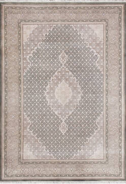 Mahi Grey Hand Knotted 5'6" X 8'0"  Area Rug 902-145547