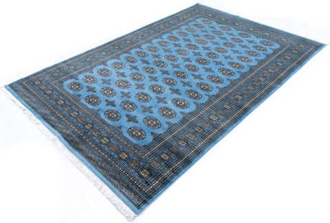 Bokhara Blue Hand Knotted 69 X 102 Area Rug 700-145550 Image 2