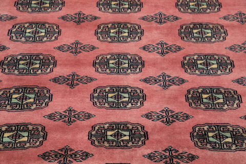 Bokhara Red Hand Knotted 82 X 100 Area Rug 700-145551 Image 3