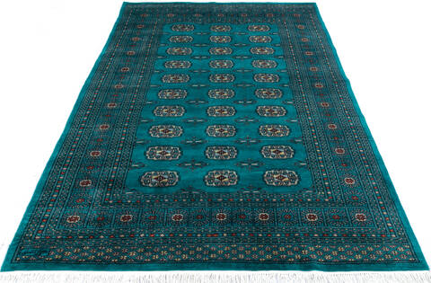 Bokhara Green Hand Knotted 57 X 80 Area Rug 700-145552 Image 1