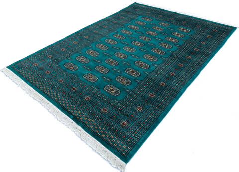 Bokhara Green Hand Knotted 57 X 80 Area Rug 700-145552 Image 2
