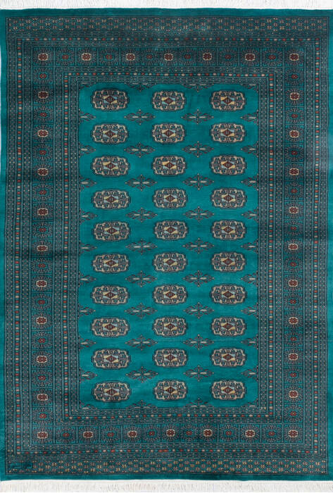 Bokhara Green Hand Knotted 57 X 80 Area Rug 700-145552 Image 0