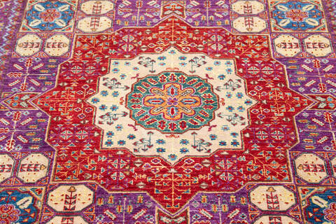 Chobi Purple Hand Knotted 56 X 80 Area Rug 700-145555 Image 3