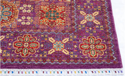 Chobi Purple Hand Knotted 56 X 80 Area Rug 700-145555 Image 4
