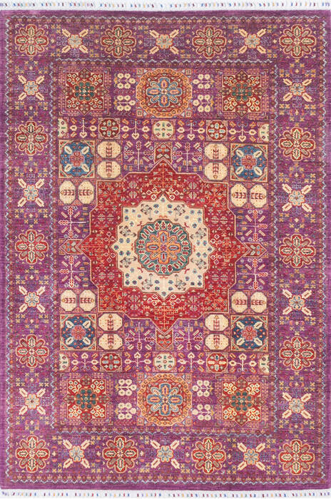 Chobi Purple Hand Knotted 56 X 80 Area Rug 700-145555 Image 0