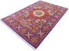 Chobi Purple Hand Knotted 56 X 80  Area Rug 700-145555 Thumb 2