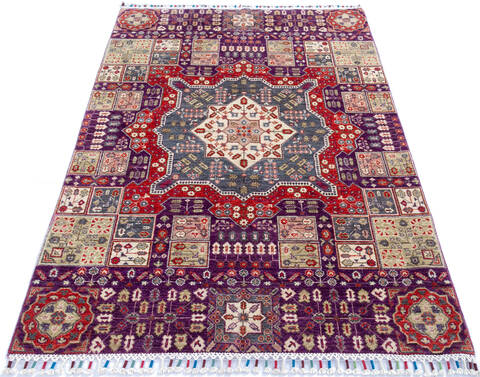 Chobi Purple Hand Knotted 41 X 59 Area Rug 700-145557 Image 1