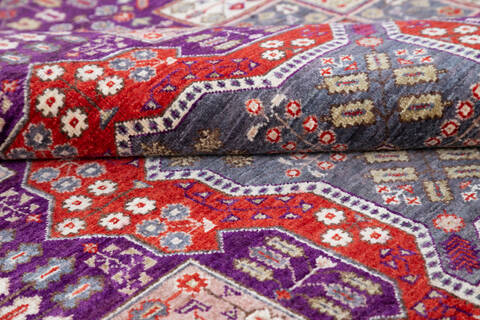 Chobi Purple Hand Knotted 41 X 59 Area Rug 700-145557 Image 5
