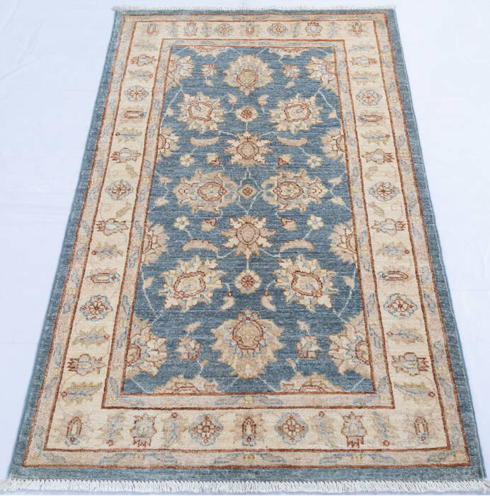 Chobi Blue Hand Knotted 29 X 47 Area Rug 700-145559 Image 1